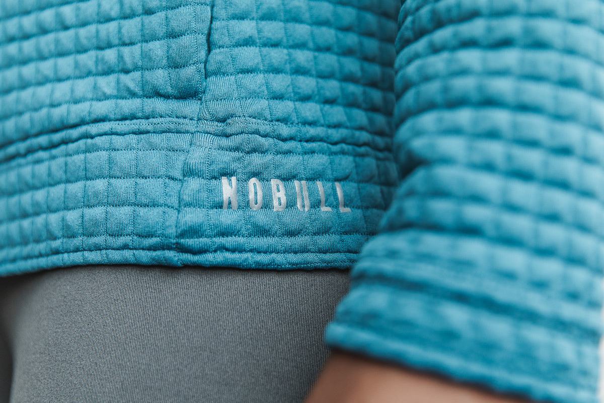 Nobull Quilted Zip-up Women's Jackets Grey Blue | Australia (NG5637)